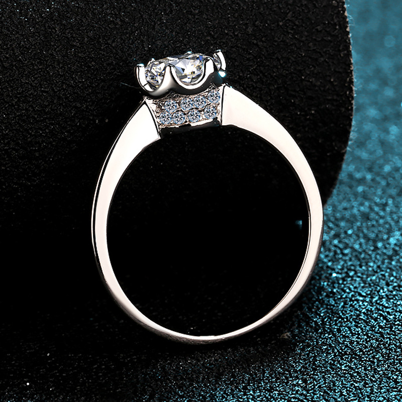 Moissanite Engagement Ring 1 Carat - خاتم موسانيت رائع من البلاتين PT950