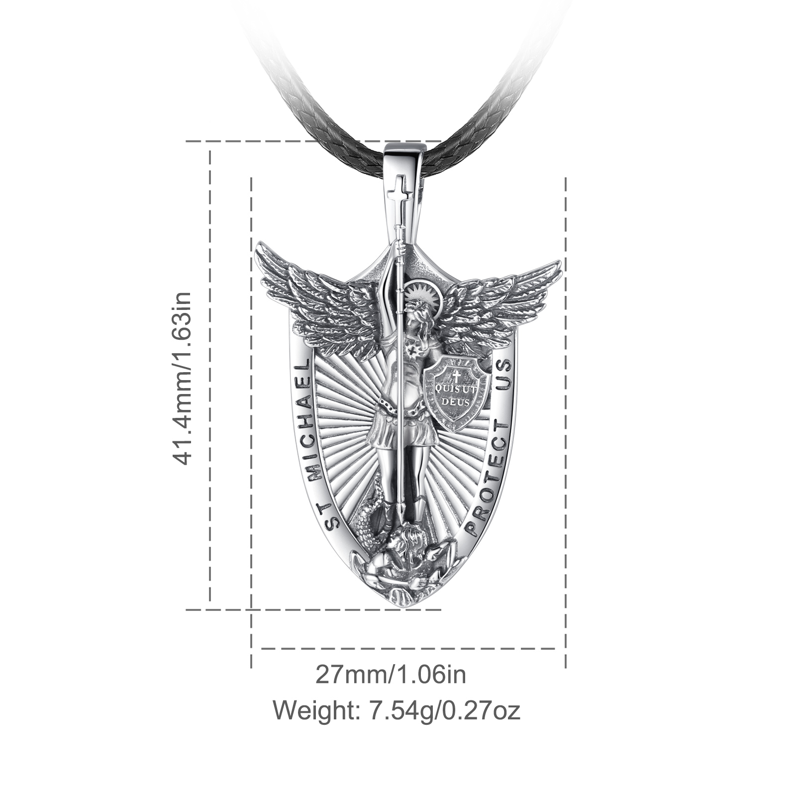 يودورا 925 فضة سانت مايكل رئيس - مراجعة 925 Sterling Silver Chain Necklace Men وسعره