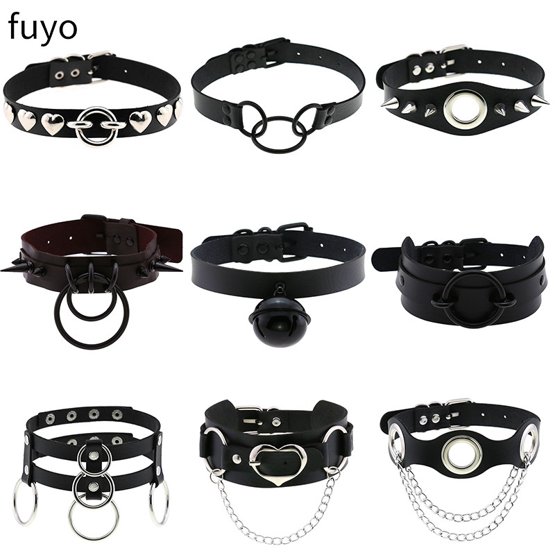 فاسق أجراس الأسود سبايك المختن - مراجعة Goth Punk Spike Choker وسعره