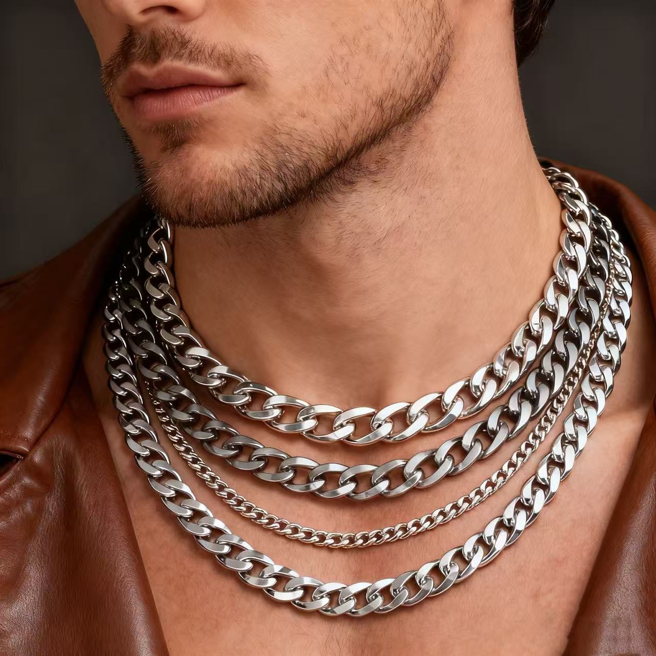 قلادة سلسلة كوبية من الفولاذ ا - مراجعة Cuban Link Chain 12Mm وسعره