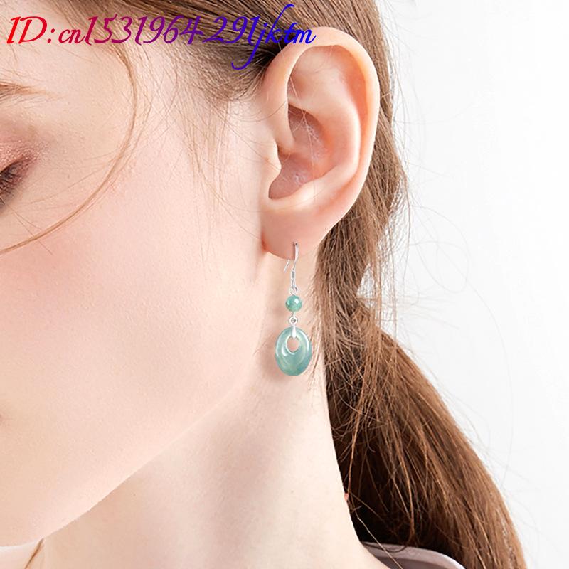 ميانمار الجاديت خاتم أقراط 925 - مراجعة Earrings وسعره