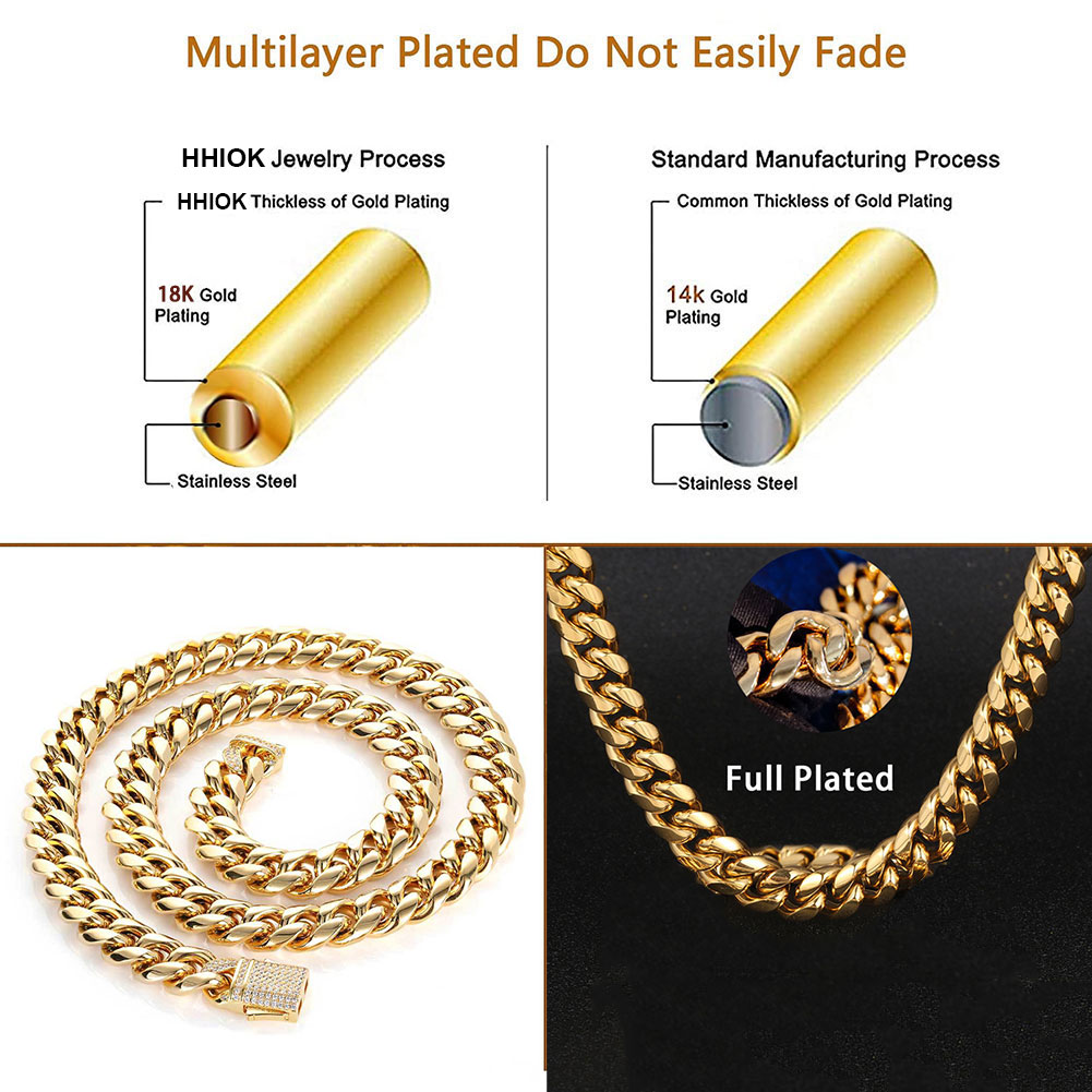 مطلية بالذهب رجل الثقيلة ميامي - مراجعة Cuban Link Chain 12Mm وسعره