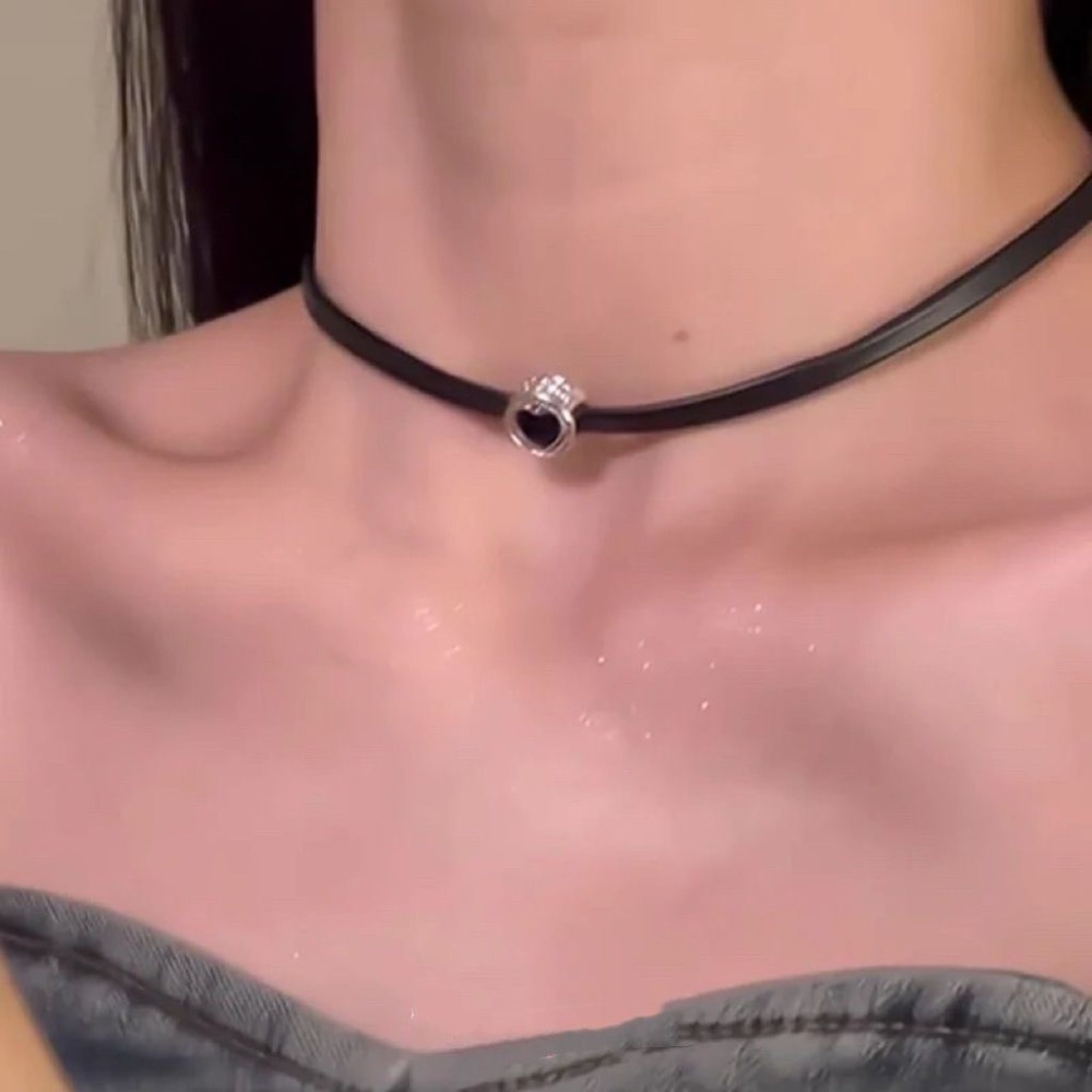 Y2K القوطية الحب القلب قلادة ق - مراجعة Layered Pendant Necklace Aesthetic وسعره