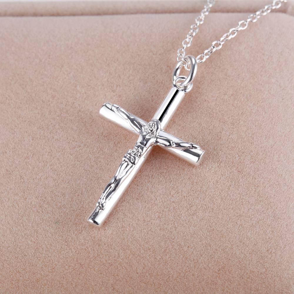 جديد 925 فضة قلادة الصليب للرج - مراجعة 925 Sterling Silver Chain Necklace Men وسعره