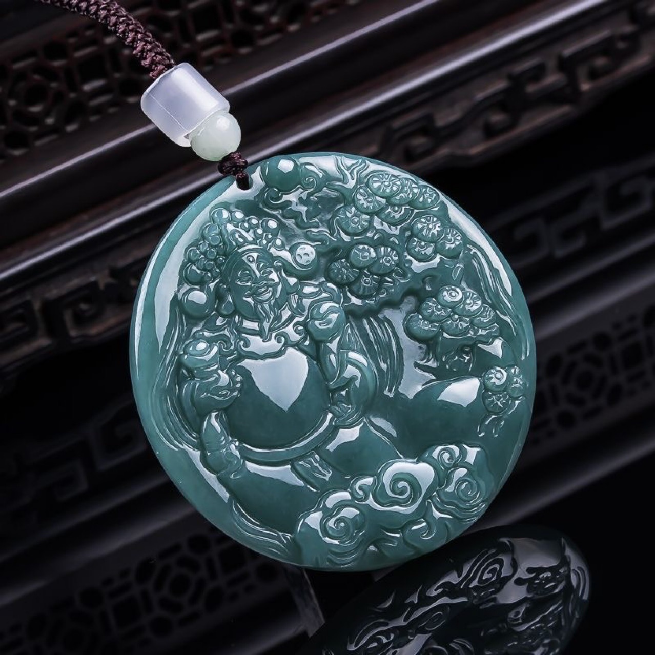 البورمية الجاديت إله الثروة قل - مراجعة Necklaces وسعره