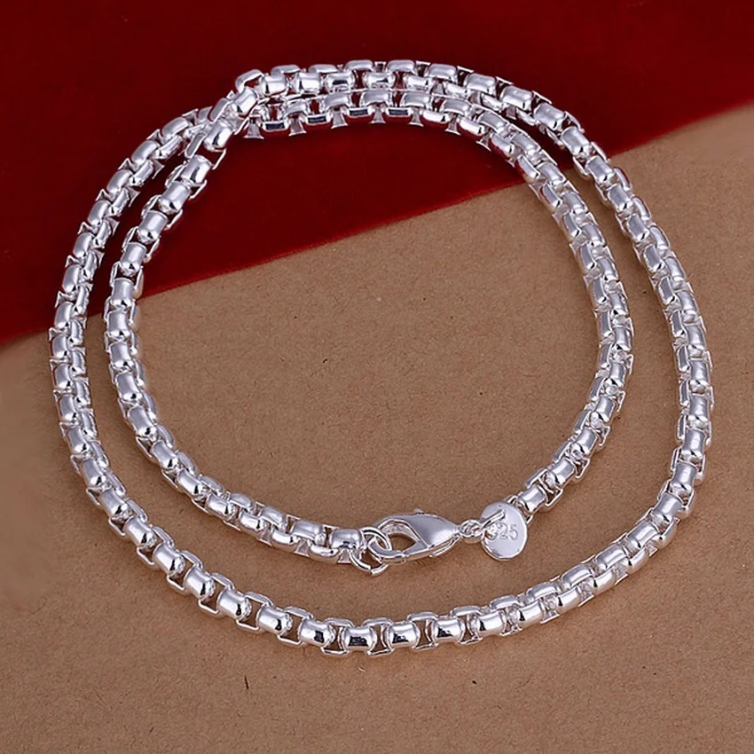 45-60 سنتيمتر 925 الاسترليني ق - مراجعة 925 Sterling Silver Chain Necklace Men وسعره