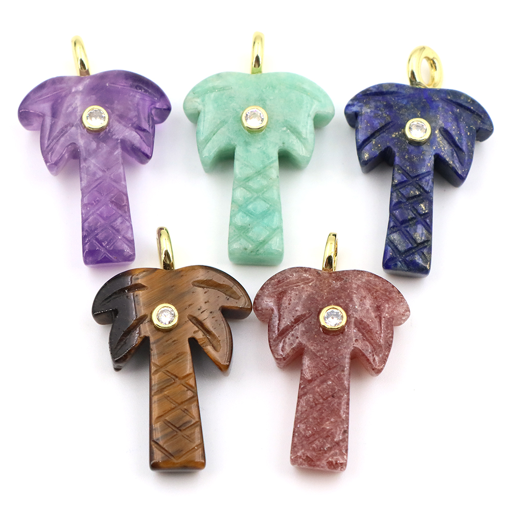 قلادة من الحجر الطبيعي على شكل - مراجعة Crystal Pendant Necklace Natural Stone وسعره