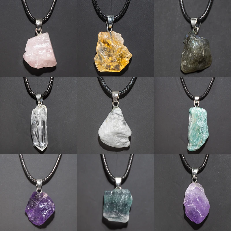 الجمشت الطبيعي زهرة قلادة الري - مراجعة Crystal Pendant Necklace Natural Stone وسعره