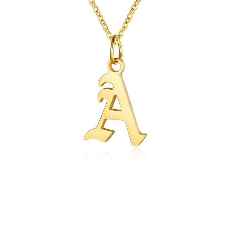 قلادات حروف للنساء، قلادات شخص - مراجعة Initial Letter Necklace 18K Gold وسعره